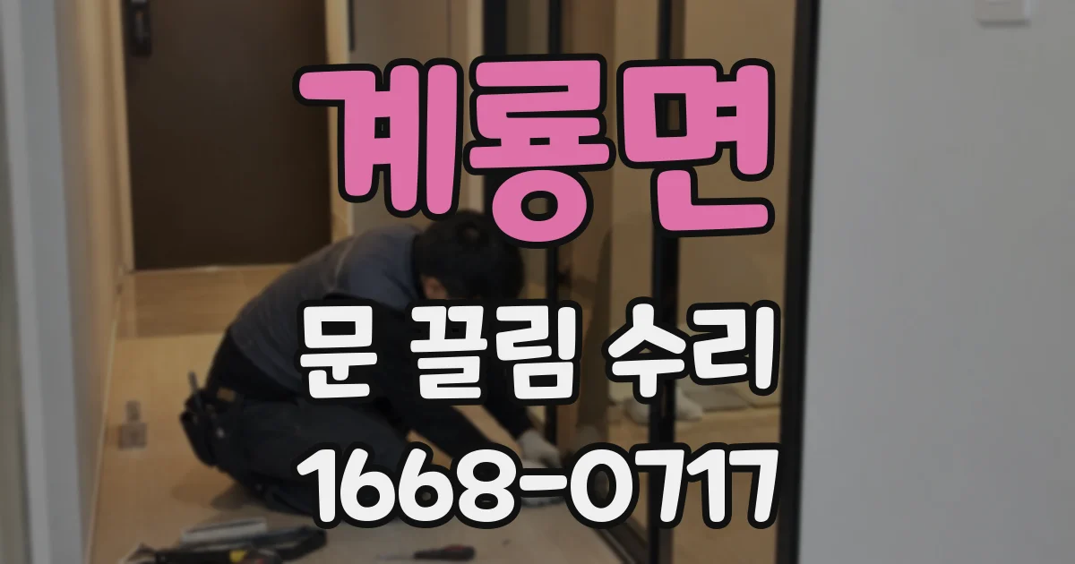 계룡면 문 끌림 수리