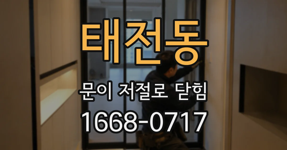 태전동 문이 저절로 닫힘