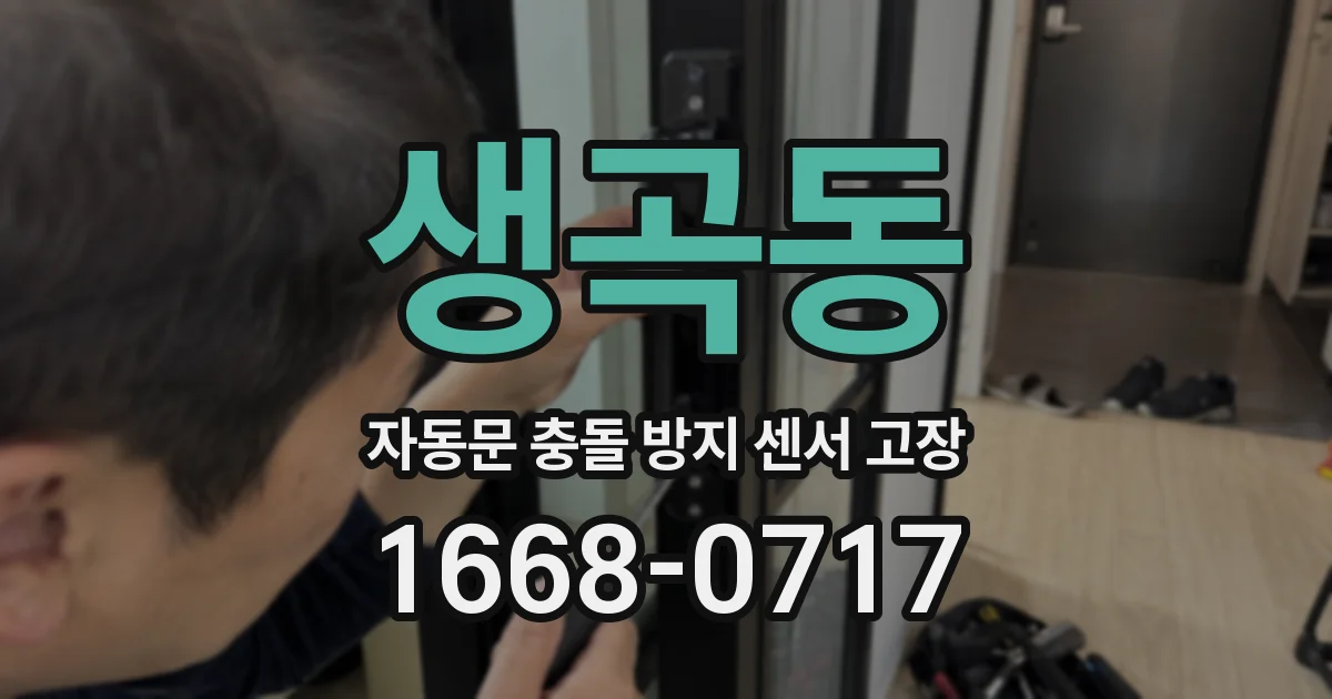 생곡동 자동문 충돌 방지 센서 고장