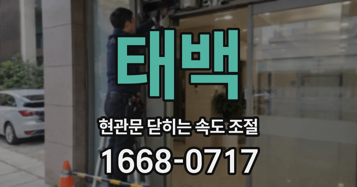 태백 현관문 닫히는 속도 조절