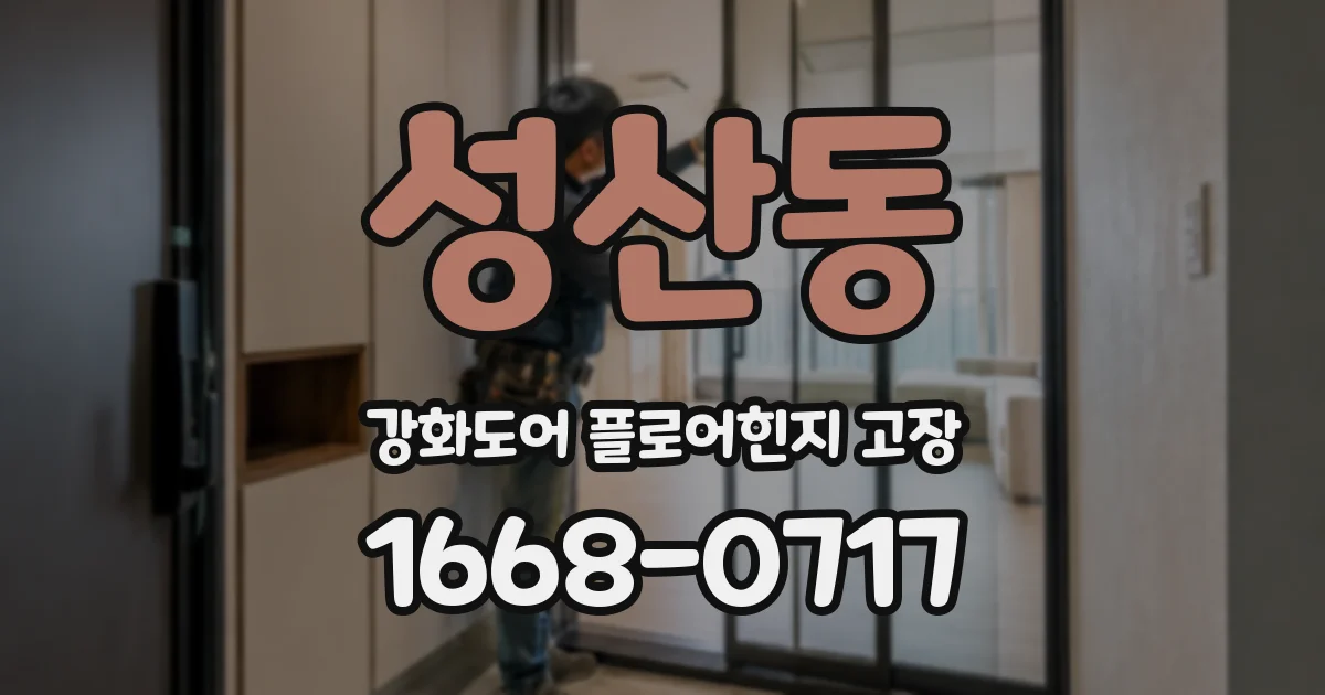 성산동 강화도어 플로어힌지 고장