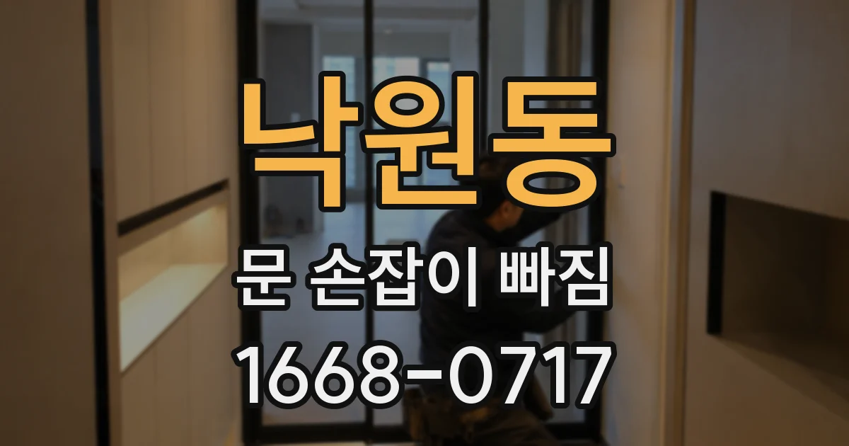 낙원동 문 손잡이 빠짐