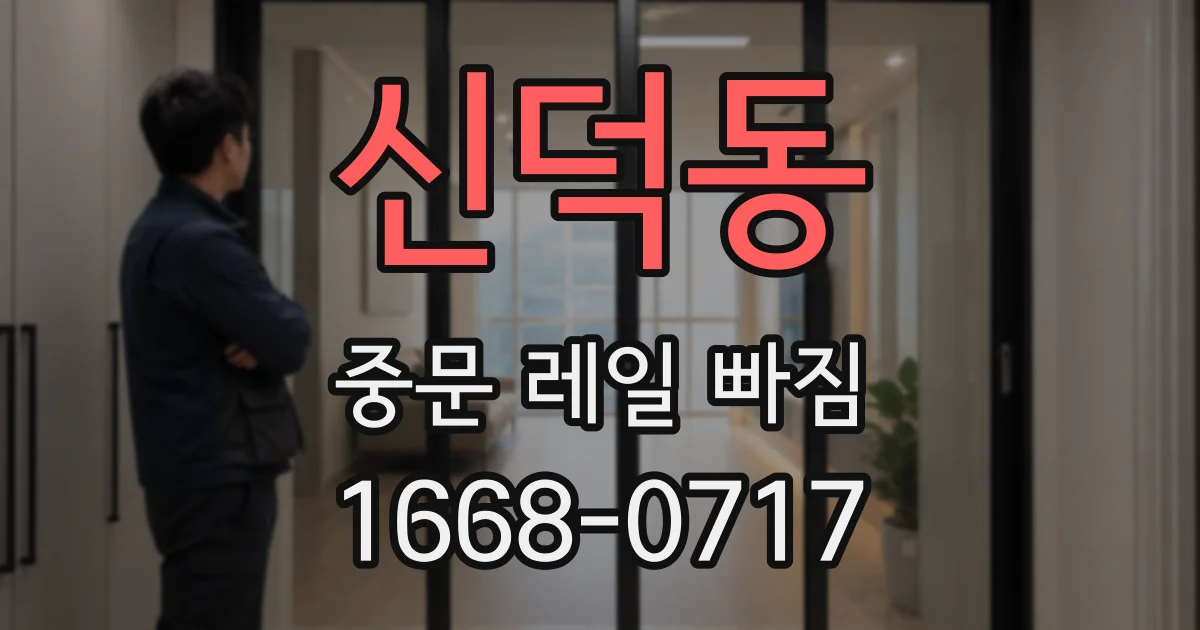 신덕동 중문 레일 빠짐