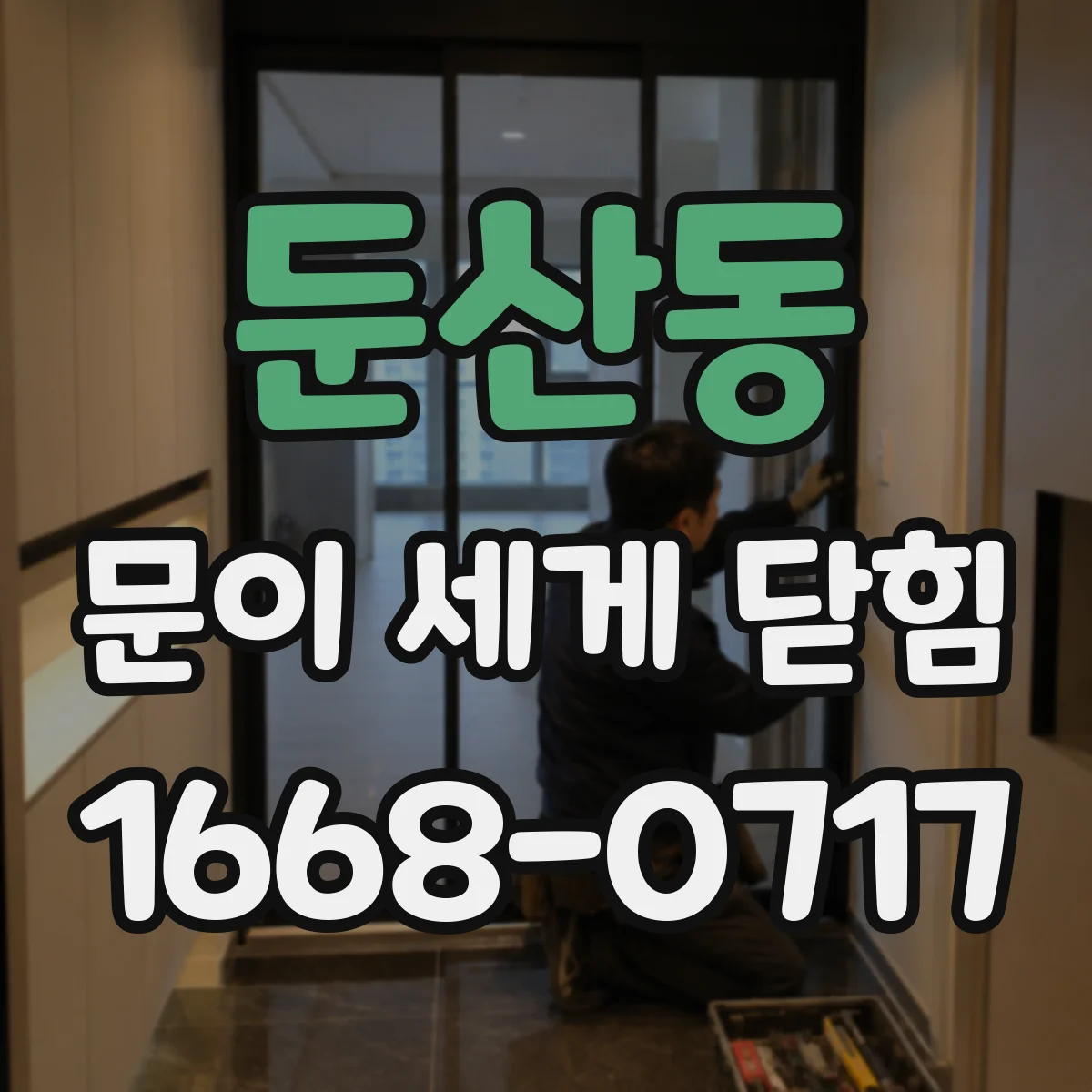 둔산동 문이 세게 닫힘