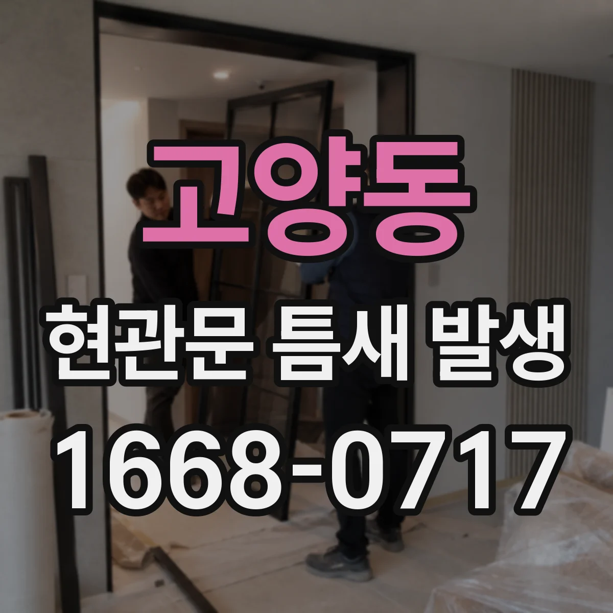 고양동 현관문 틈새 발생