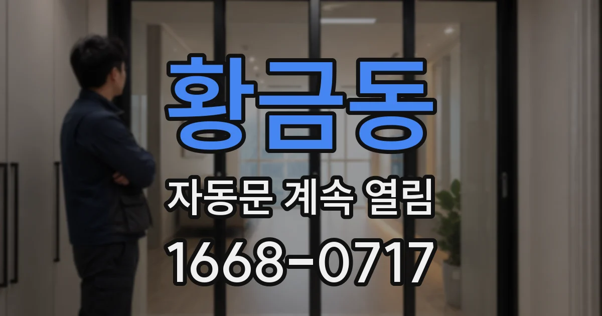 황금동 자동문 계속 열림