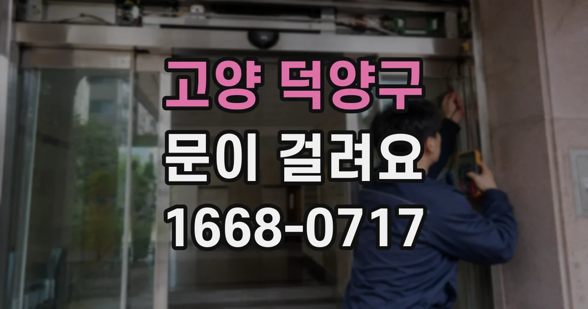 고양 덕양구 문이 걸려요