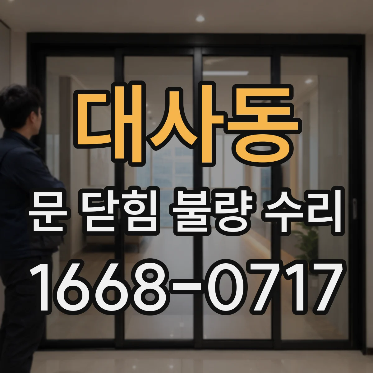대사동 문 닫힘 불량 수리
