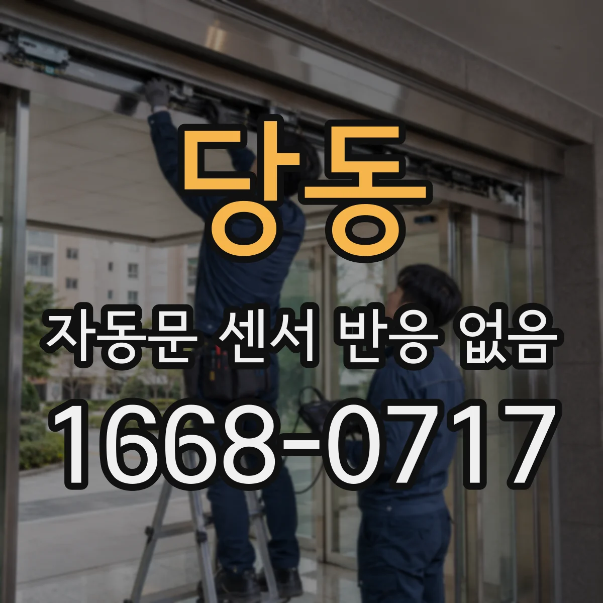 당동 자동문 센서 반응 없음