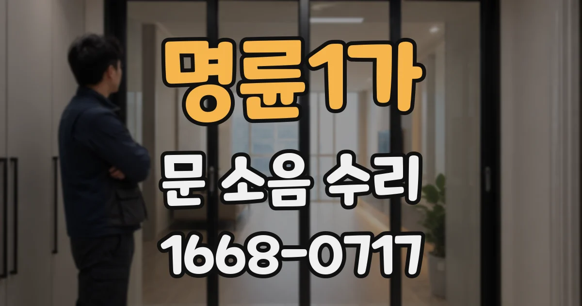 명륜1가 문 소음 수리