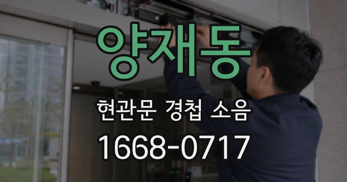양재동 현관문 경첩 소음