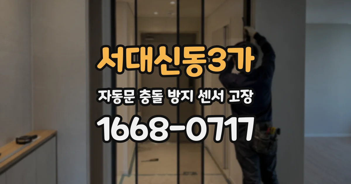 서대신동3가 자동문 충돌 방지 센서 고장