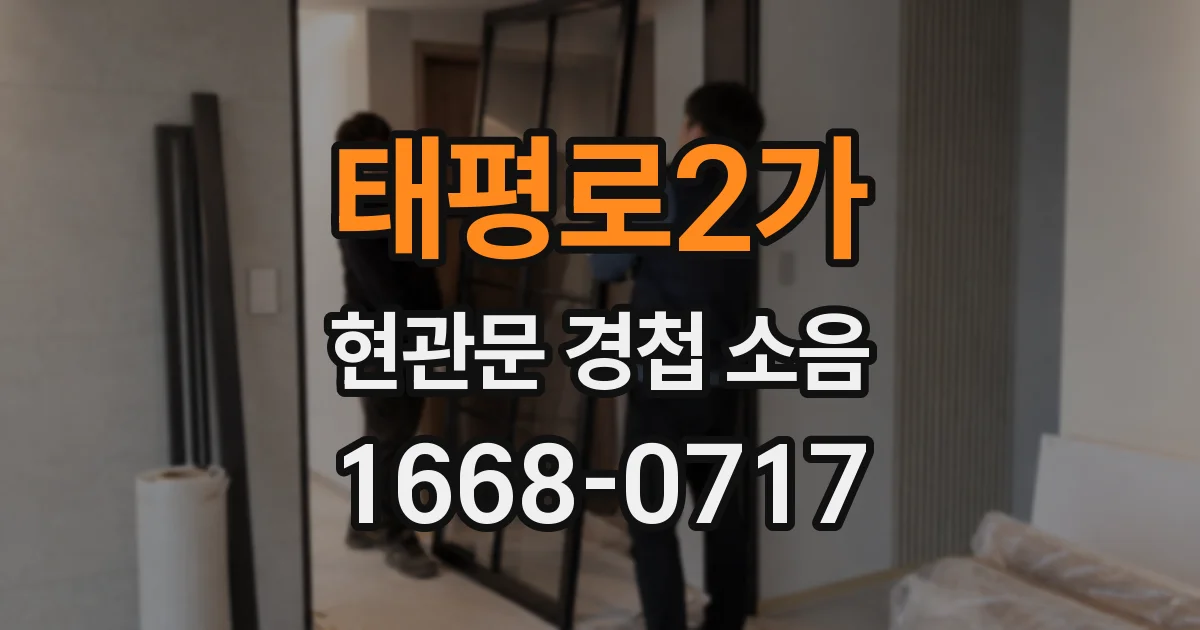 태평로2가 현관문 경첩 소음