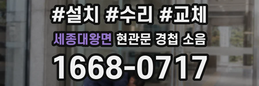세종대왕면 현관문 경첩 소음