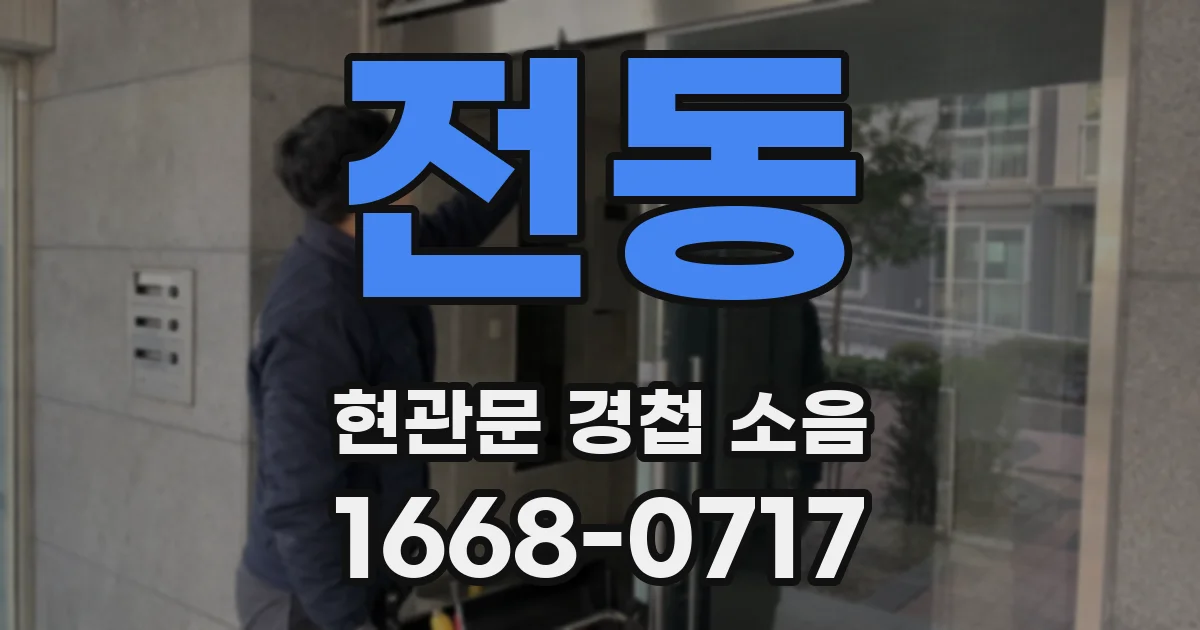 전동 현관문 경첩 소음