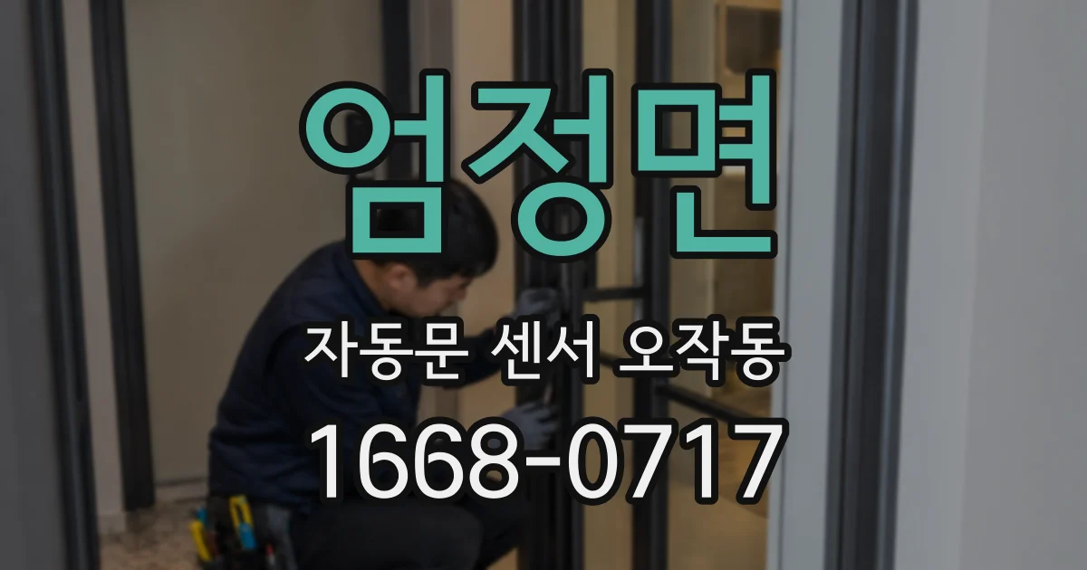 엄정면 자동문 센서 오작동