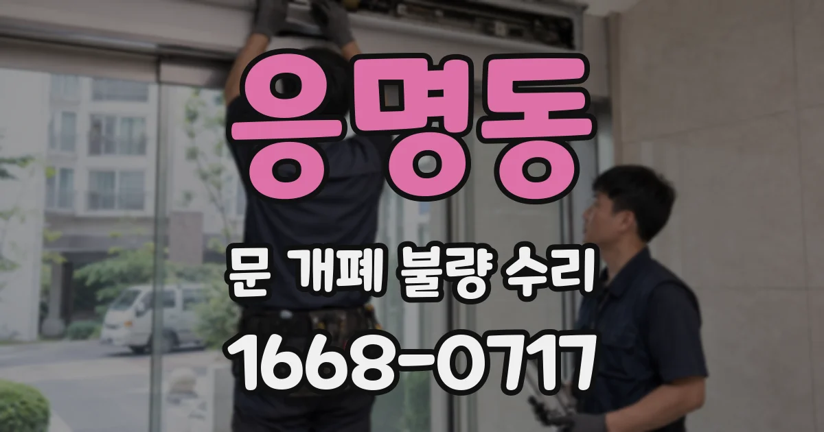 응명동 문 개폐 불량 수리