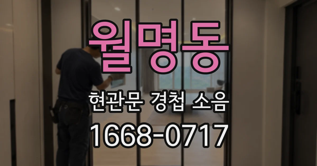 월명동 현관문 경첩 소음