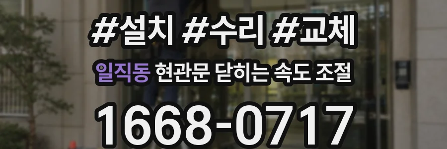 일직동 현관문 닫히는 속도 조절