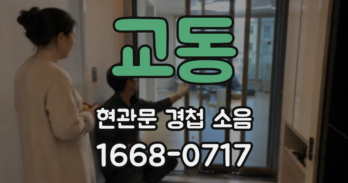 교동 현관문 경첩 소음