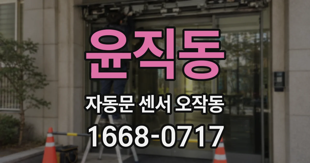 윤직동 자동문 센서 오작동