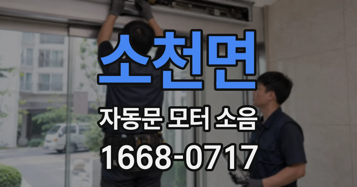 소천면 자동문 모터 소음
