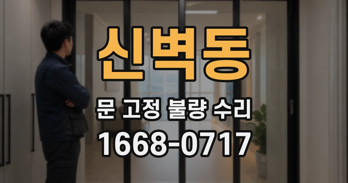 신벽동 문 고정 불량 수리