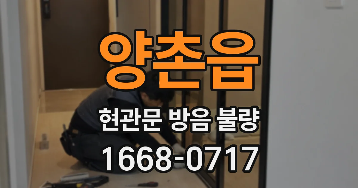 양촌읍 현관문 방음 불량