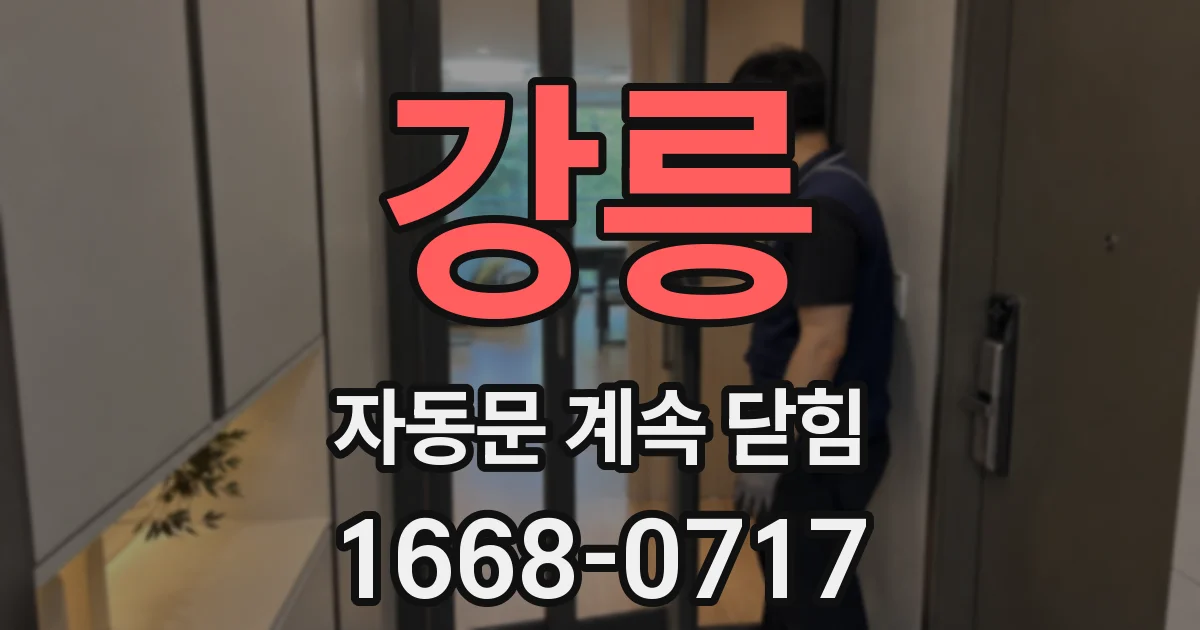 강릉 자동문 계속 닫힘