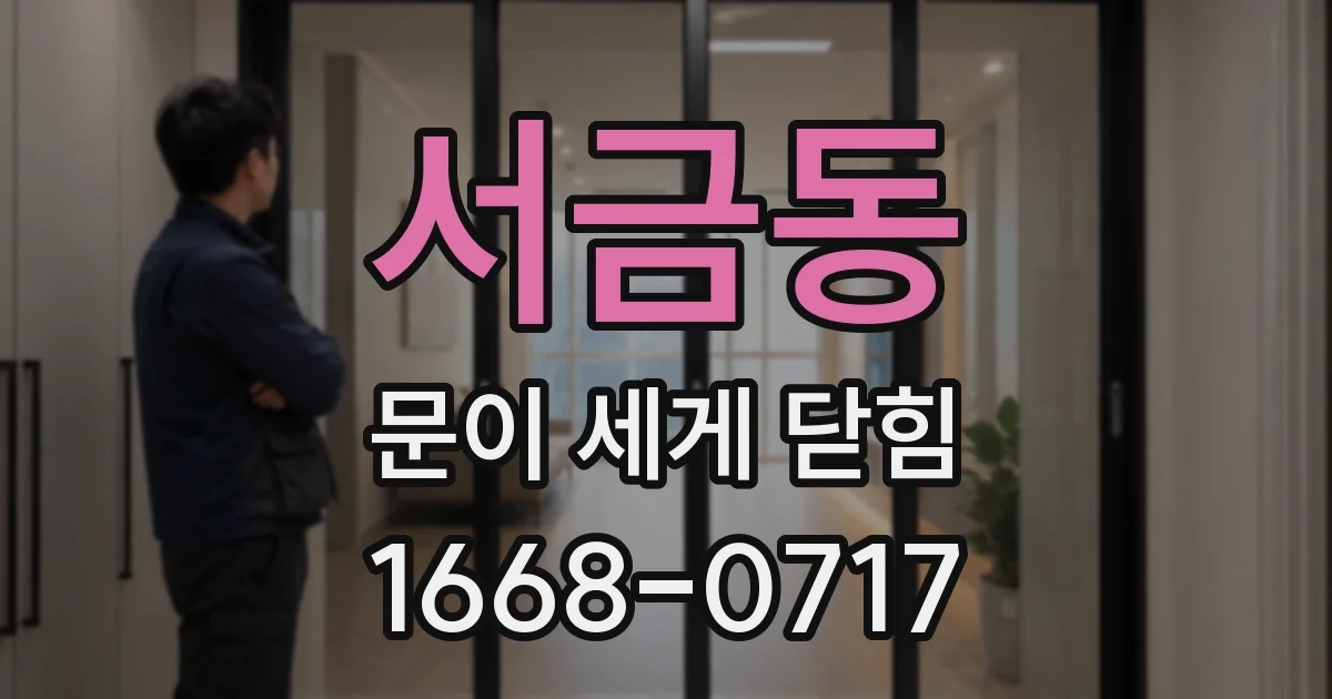 서금동 문이 세게 닫힘