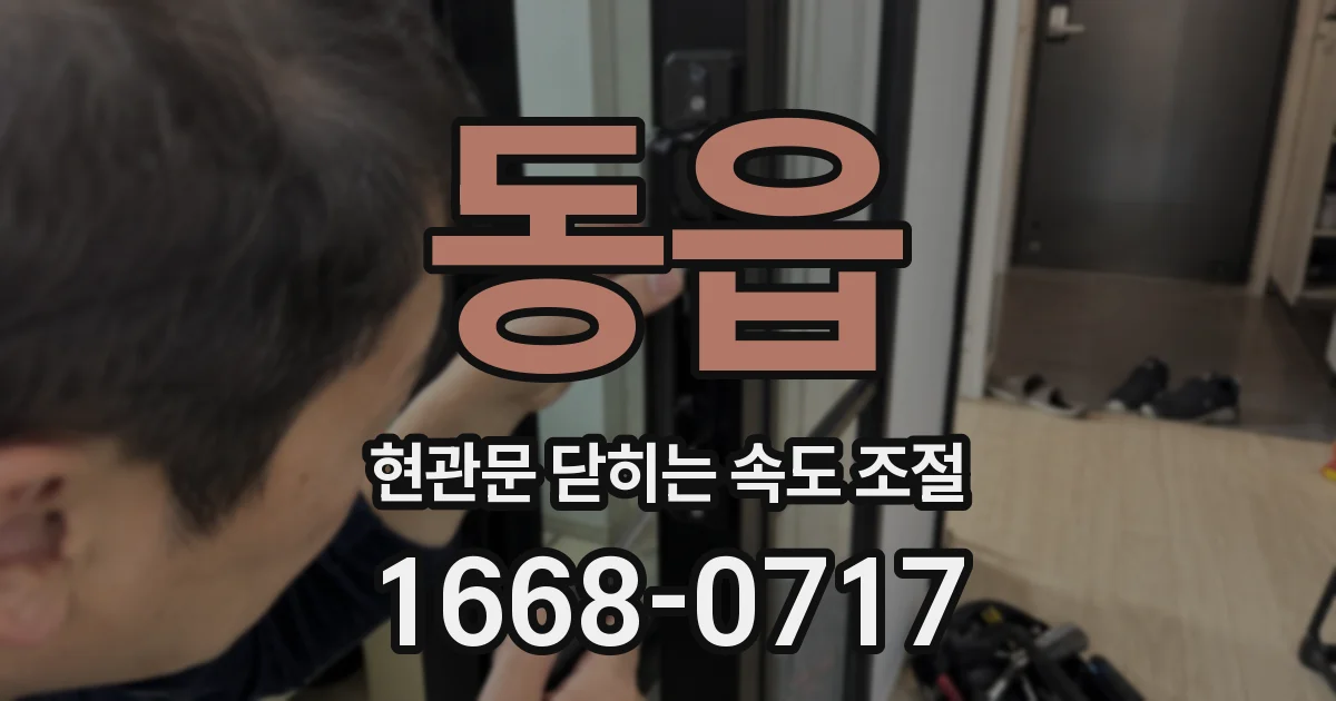 동읍 현관문 닫히는 속도 조절