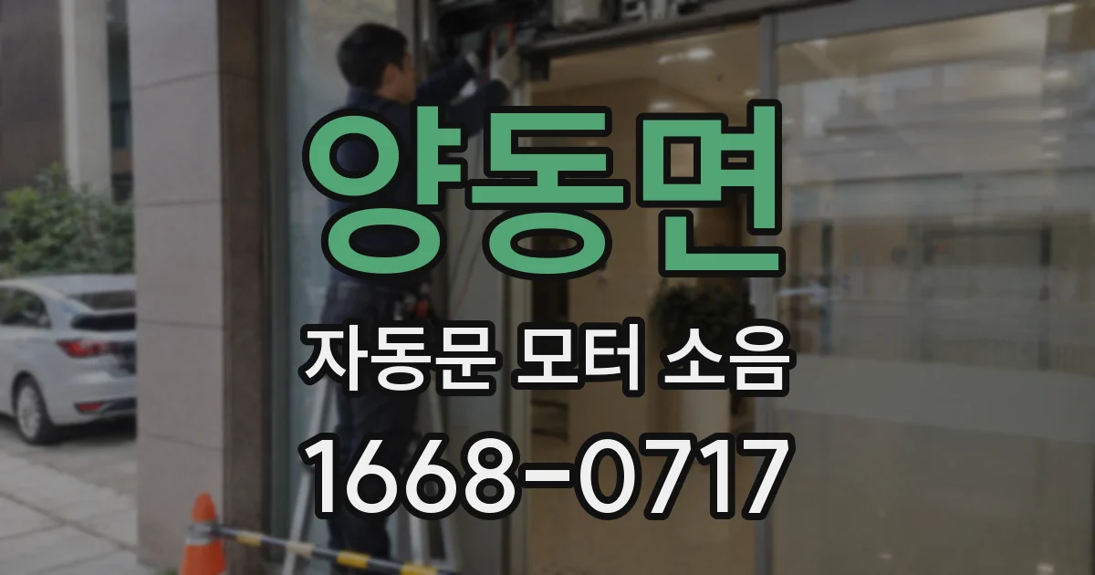 양동면 자동문 모터 소음