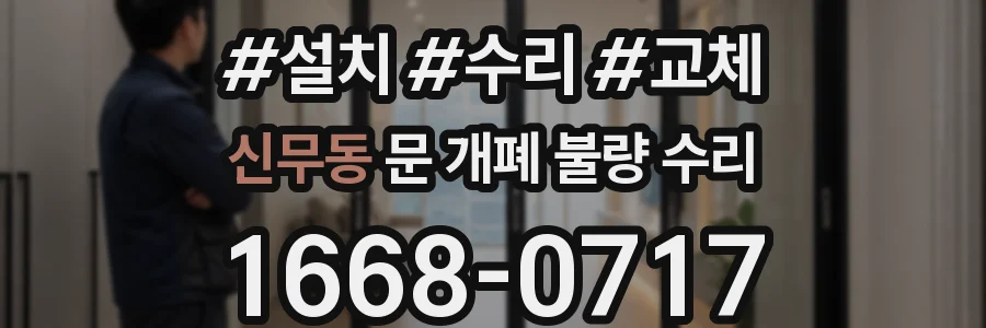 신무동 문 개폐 불량 수리