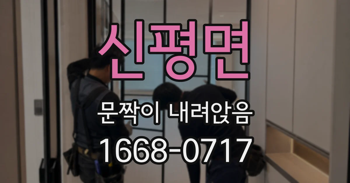 신평면 문짝이 내려앉음