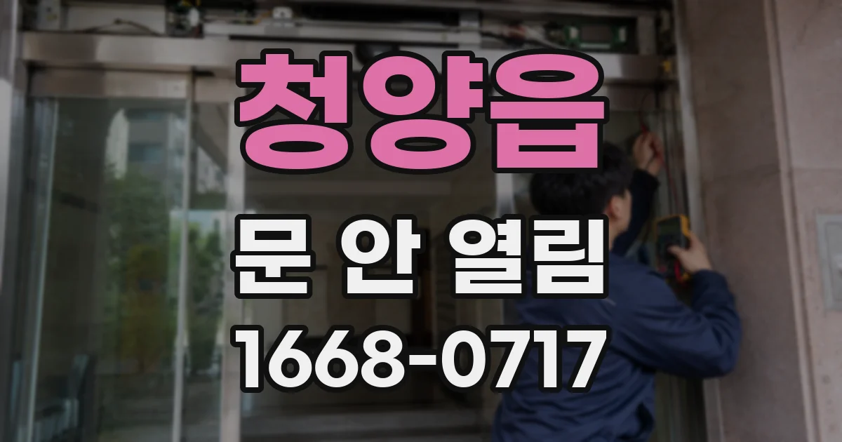 청양읍 문 안 열림