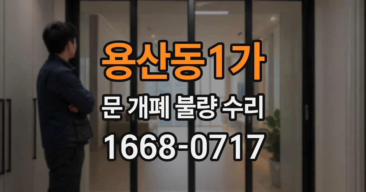 용산동1가 문 개폐 불량 수리