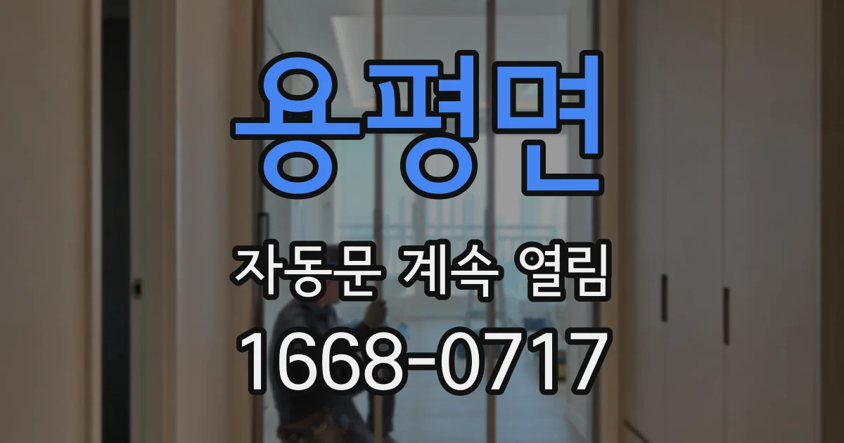 용평면 자동문 계속 열림