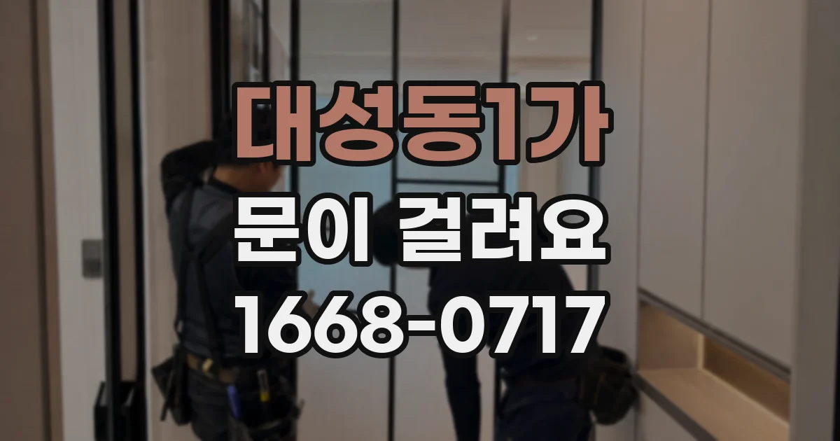 대성동1가 문이 걸려요