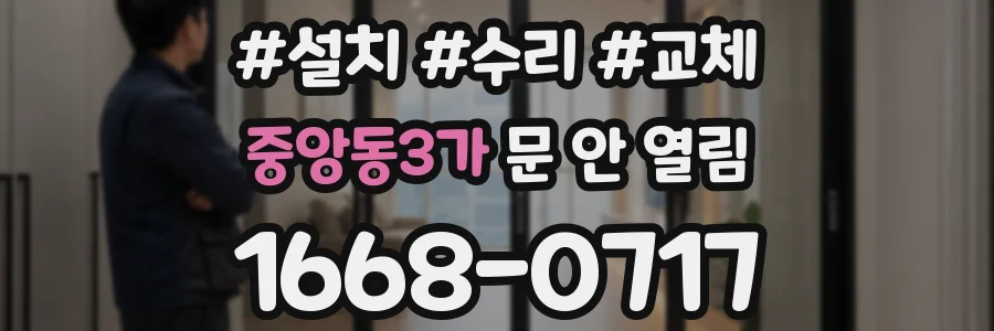 중앙동3가 문 안 열림