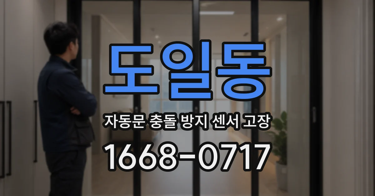 도일동 자동문 충돌 방지 센서 고장