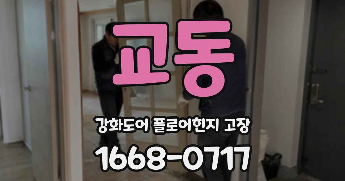 교동 강화도어 플로어힌지 고장