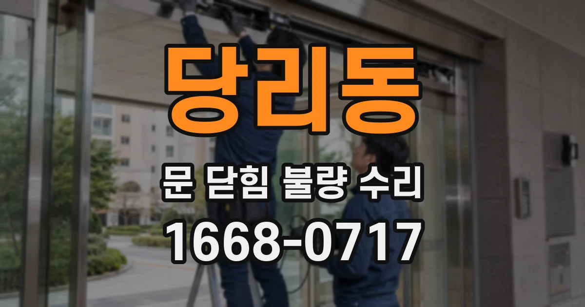 당리동 문 닫힘 불량 수리