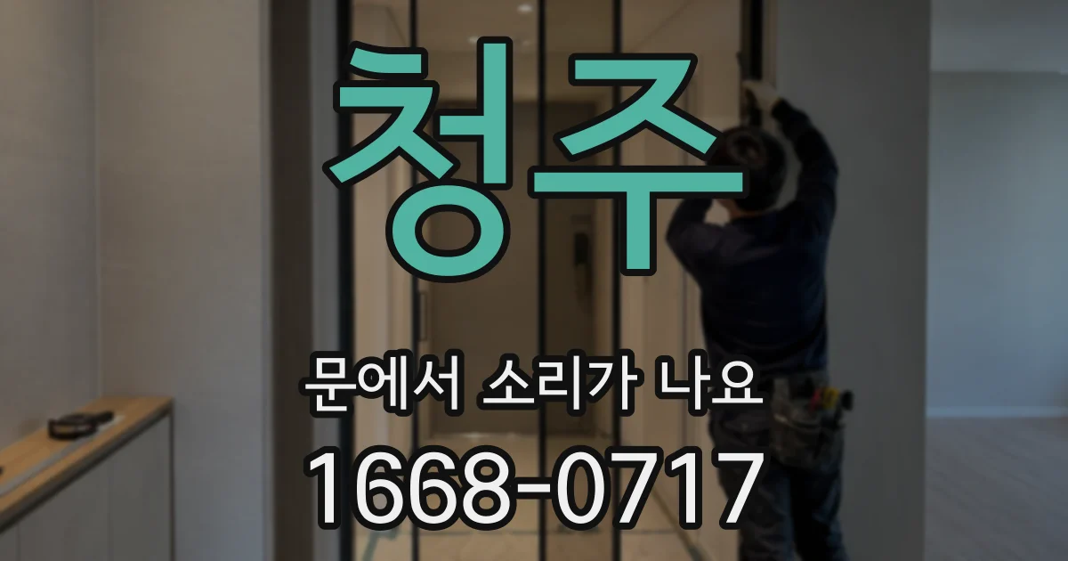 청주 문에서 소리가 나요