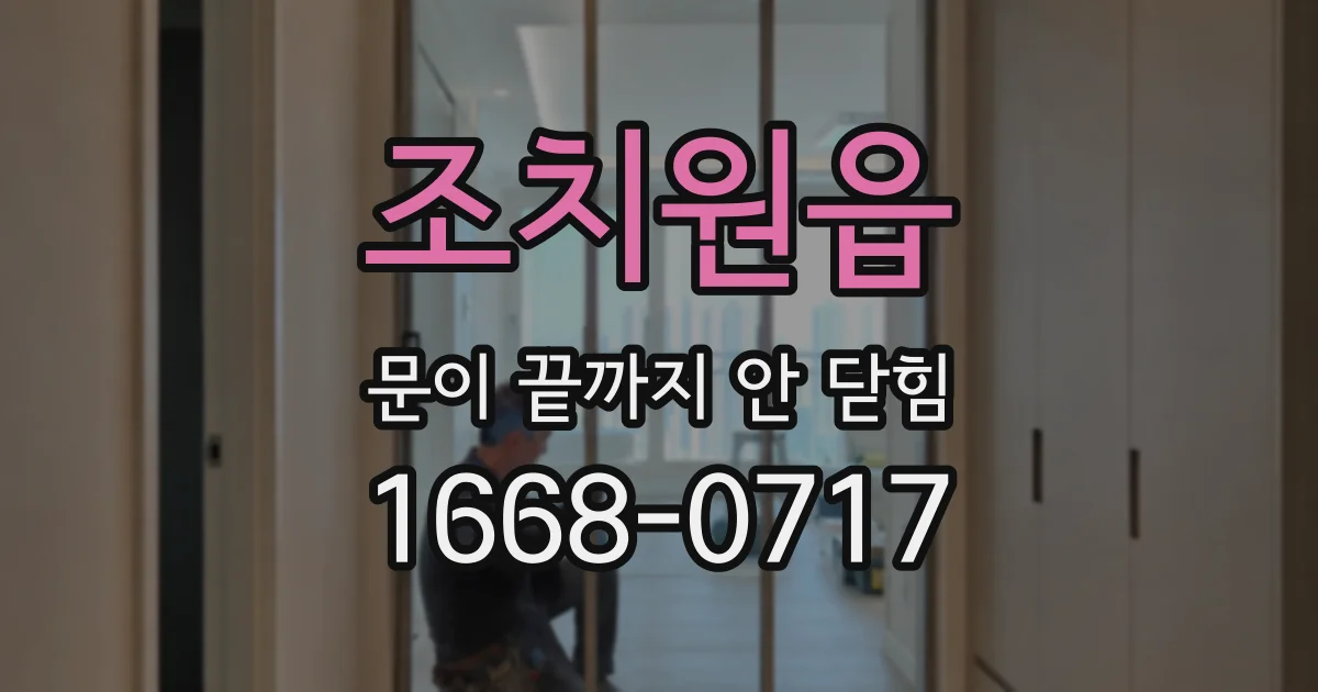 조치원읍 문이 끝까지 안 닫힘