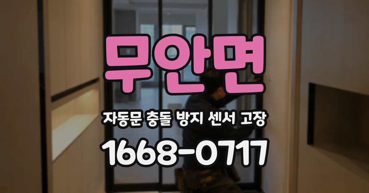 무안면 자동문 충돌 방지 센서 고장