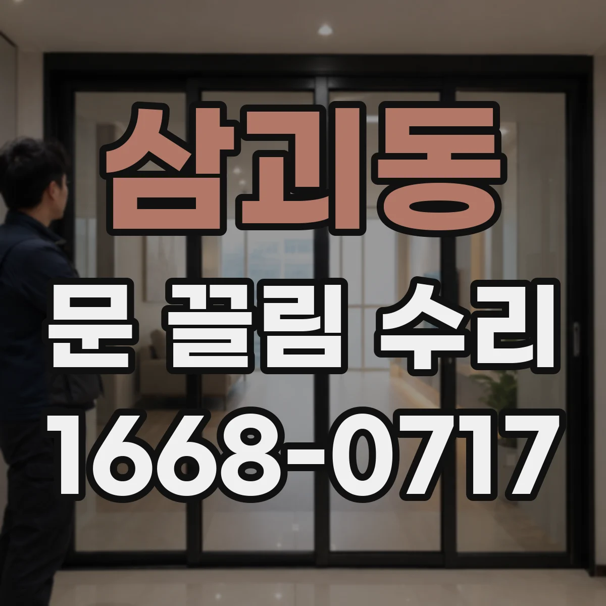 삼괴동 문 끌림 수리