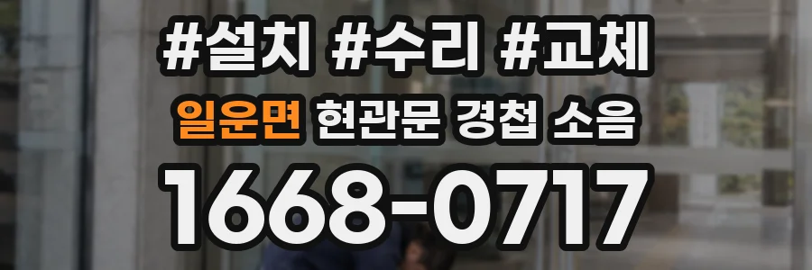 일운면 현관문 경첩 소음