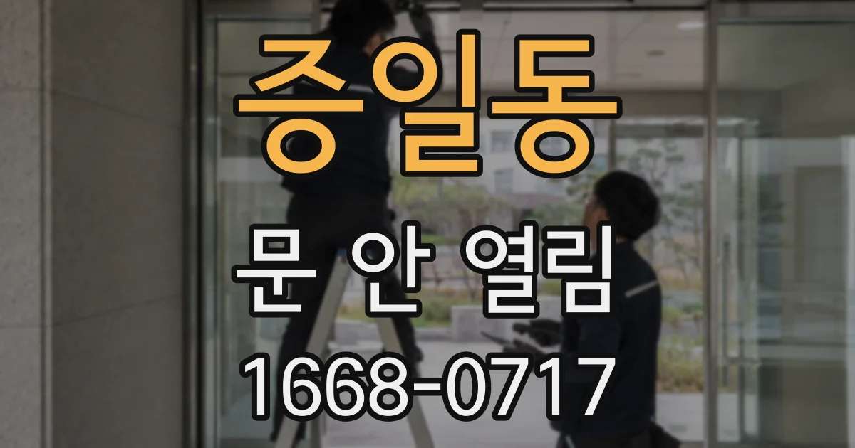 증일동 문 안 열림