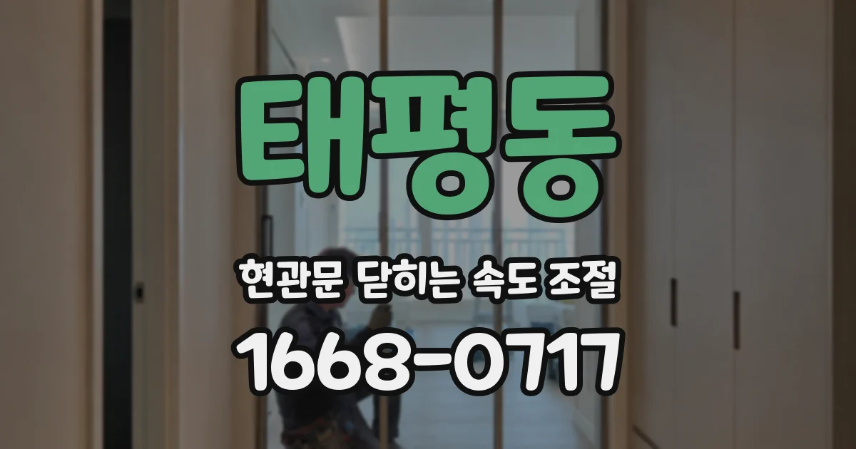 태평동 현관문 닫히는 속도 조절