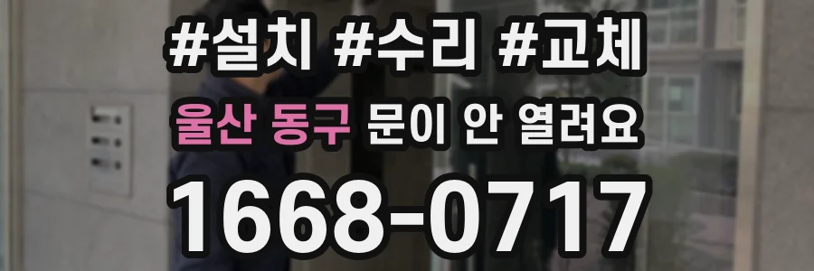 울산 동구 문이 안 열려요